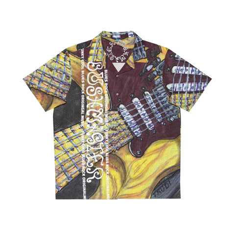 Guitar Portrait - Men's Hawaiian Shirt (AOP)