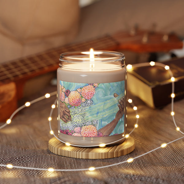 Scented Soy Candle, 9oz - Playing With Light - Sea Salt and Orchid