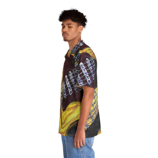 Guitar Portrait - Men's Hawaiian Shirt (AOP)