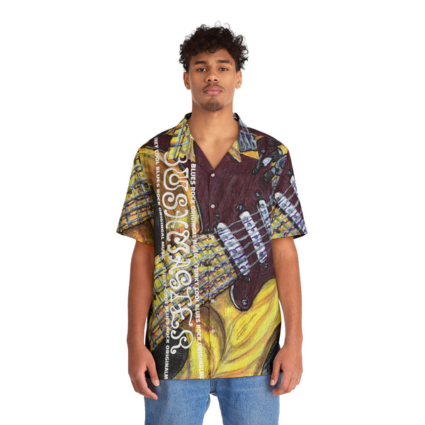 Guitar Portrait - Men's Hawaiian Shirt (AOP)