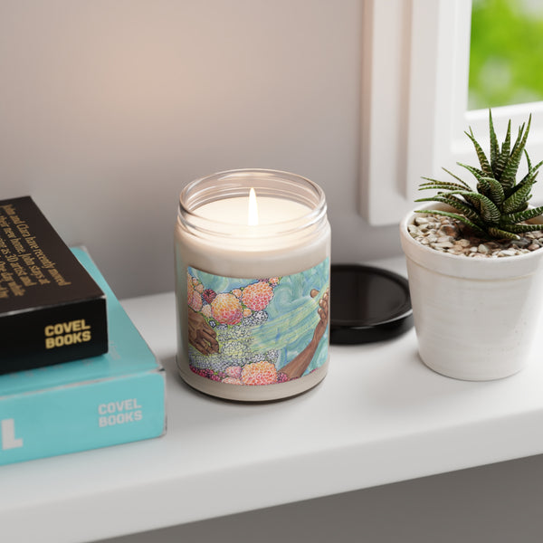 Scented Soy Candle, 9oz - Playing With Light - Sea Salt and Orchid