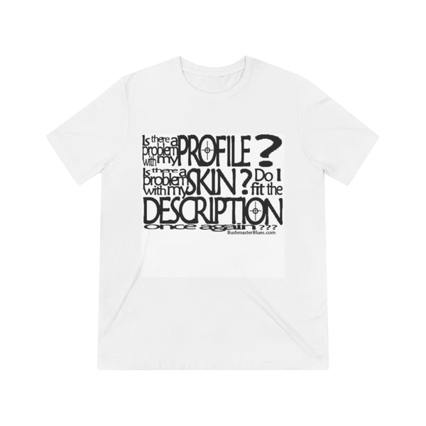 Profile - t-shirt white with black letters - Unisex Tri-blend T